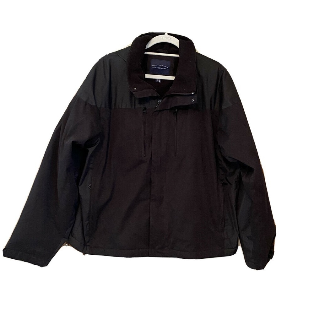 Roundtree & Yorke Trademark Mens Blk Hooded Jacket Sz XL